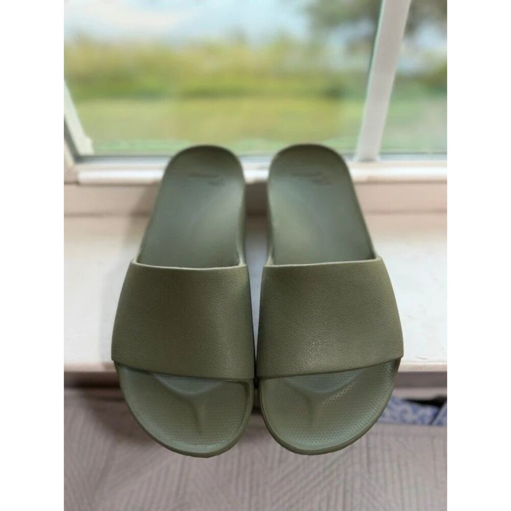 Archie’s Arch Support Slide Sandals in Olive Green Men’s 8 | Women’s 9 - Picture 4 of 12